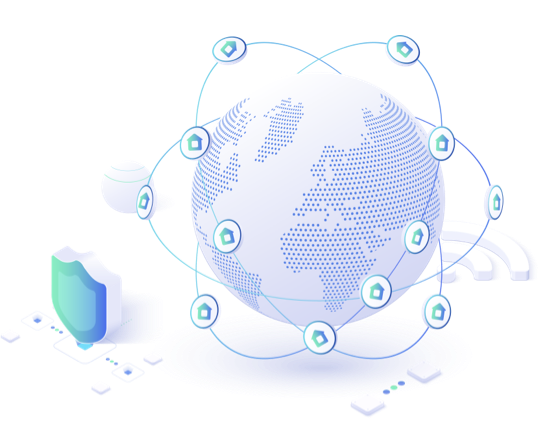 Static residential proxy network illustration